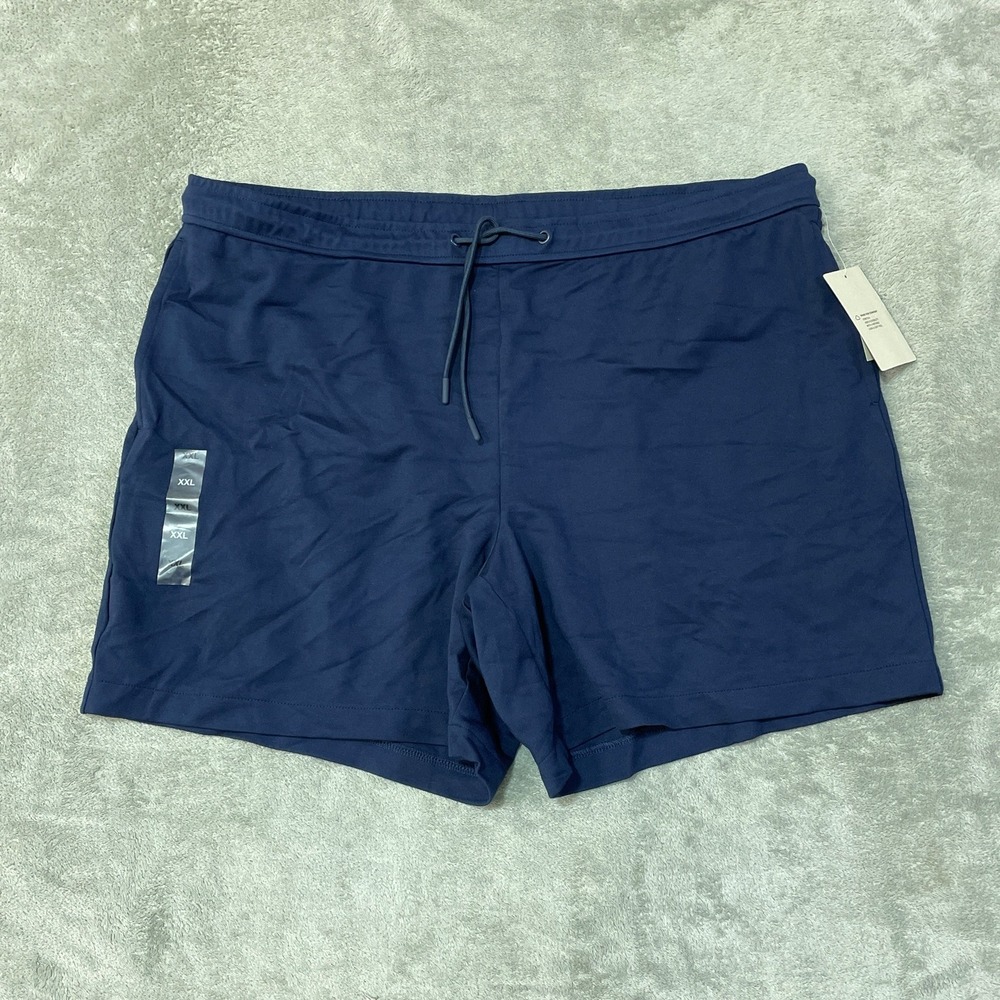 NWT Alfani Shorts Men's XXL Neo Navy Rayon Blend Casual